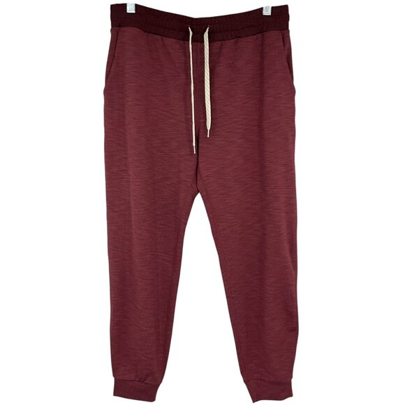 Vuori Pants - Vuori Lux Rib Performance Jogger Desert Rose Heather Red Women’s Size M